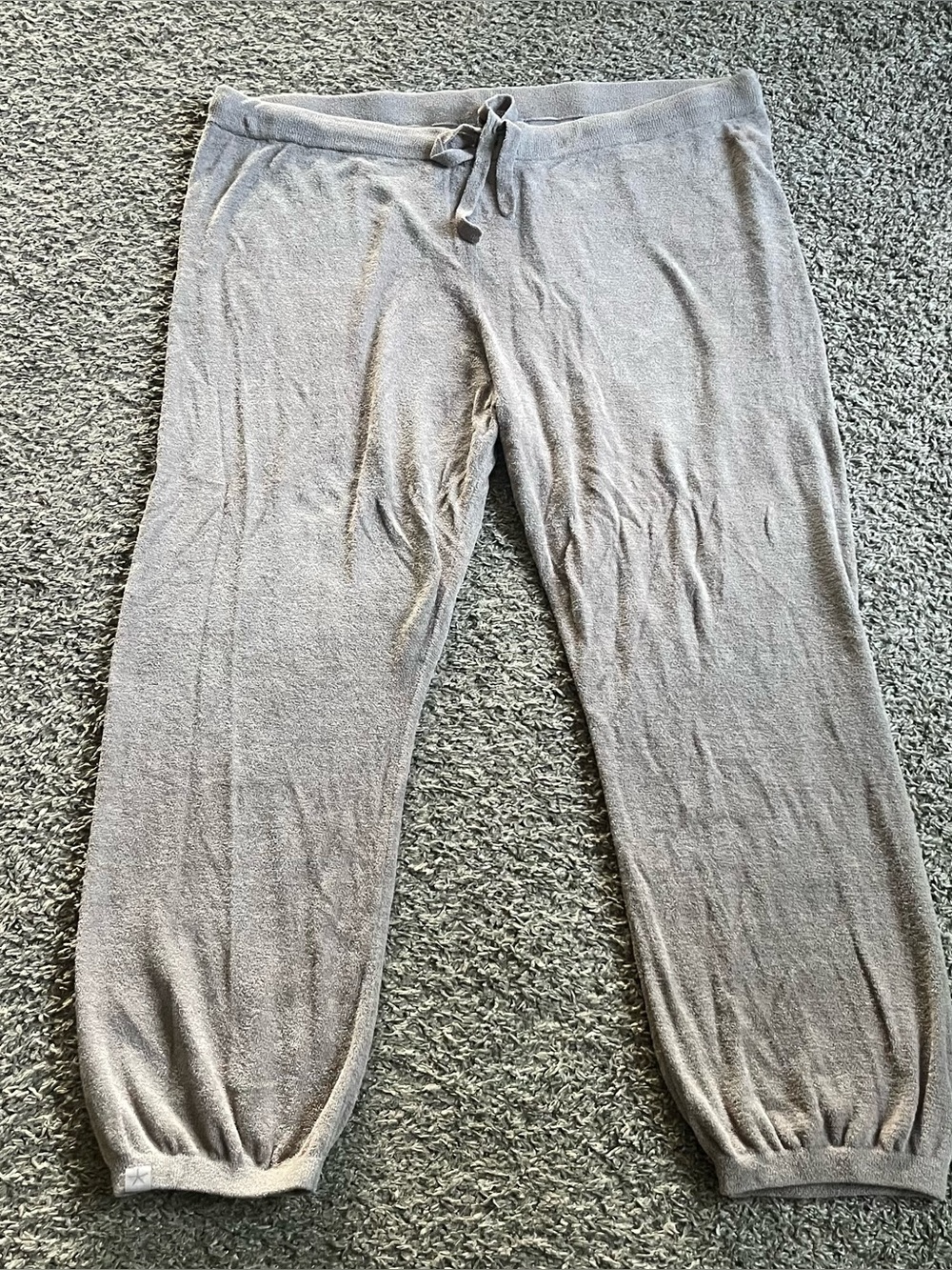 Barefoot Dreams CozyChic Ultra Lite Lounge Pants Beige 2X Drawstring Soft Knit